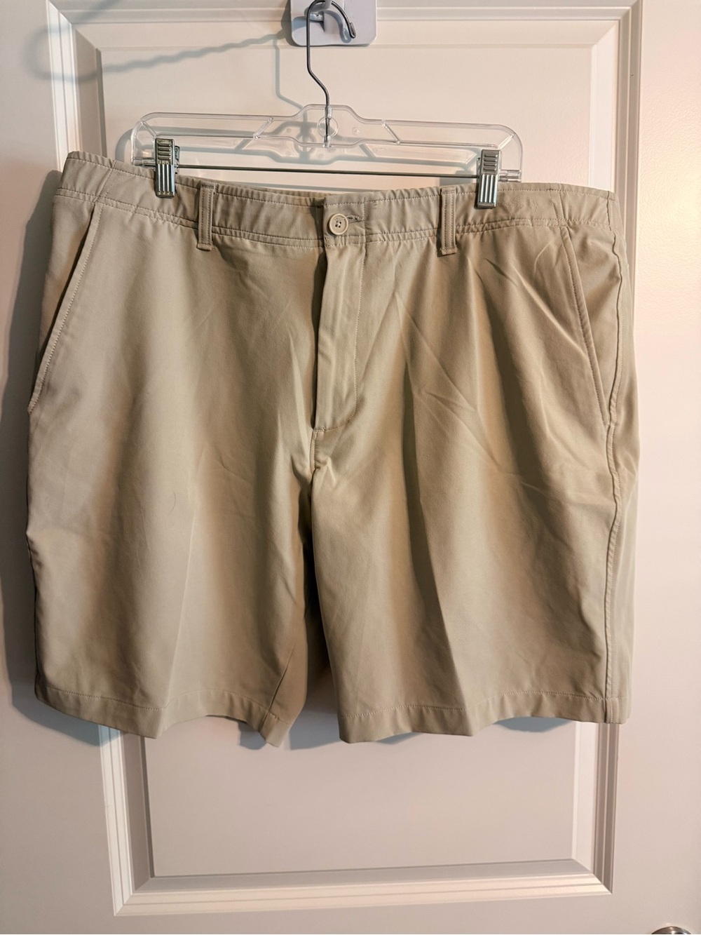 Under Armour Men's Flat Front Shorts in Beige